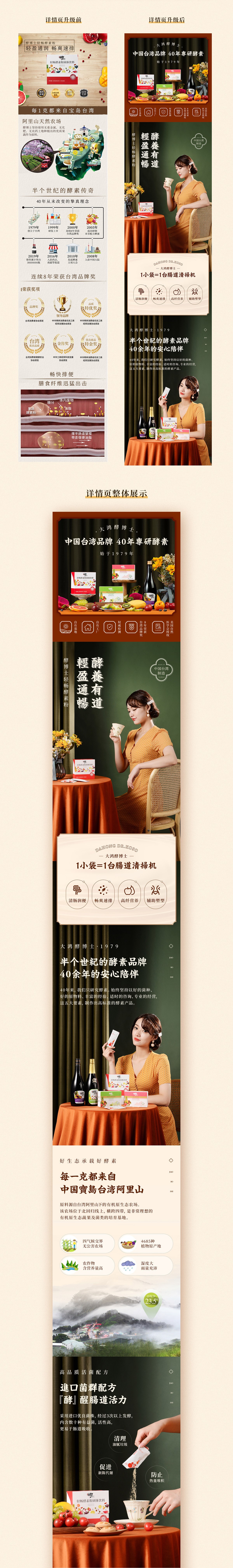 整店视觉丨酵博士酵素保健品天猫首页详情页整店视觉升级